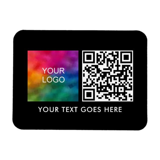 Benutzerdefinierter QR-Code Strichcode Firmenlogo Magnet (Horizontal)