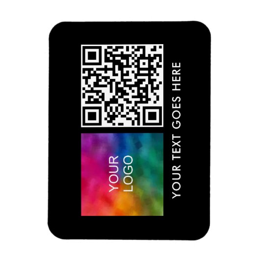 Benutzerdefinierter QR-Code Strichcode Firmenlogo  Magnet (Vertikal)