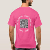 Benutzerdefinierter QR-Code T - Shirt Schriftart u (Rückseite)