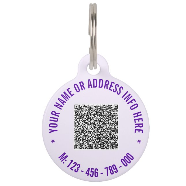 Benutzerdefinierter QR-Code Telefontext Ihr PID-Ta Haustiermarke (Rückseite)