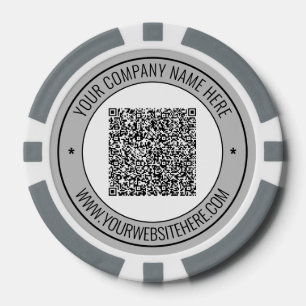 Benutzerdefinierter QR-Code-Text Business-Pokerchi Pokerchips