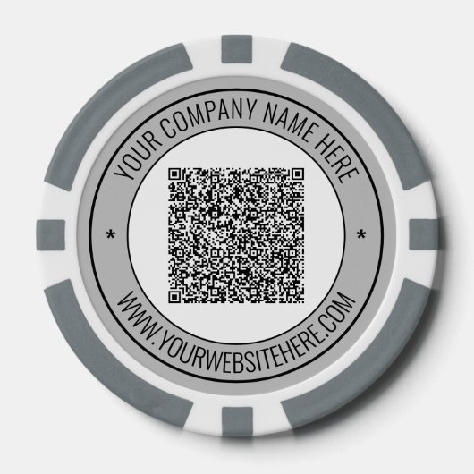 Benutzerdefinierter QR-Code-Text Business-Pokerchi Pokerchips (Vorderseite)