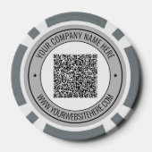 Benutzerdefinierter QR-Code-Text Business-Pokerchi Pokerchips (Rückseite)