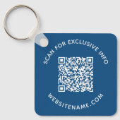 Benutzerdefinierter QR-Code-Text Corporate Swag Bl Schlüsselanhänger (Vorderseite)