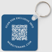 Benutzerdefinierter QR-Code-Text Corporate Swag Bl Schlüsselanhänger (Rückseite)