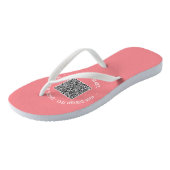 Benutzerdefinierter QR-Code-Text-Flip-Flops Wählen Badesandalen (Schrägansicht)