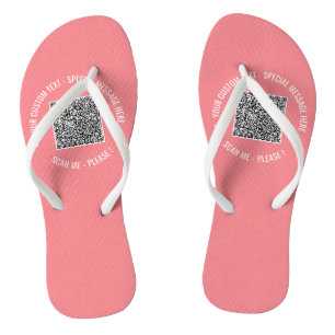 Benutzerdefinierter QR-Code-Text-Flip-Flops Wählen Badesandalen