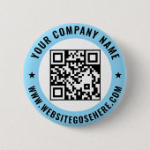 Benutzerdefinierter QR-Code-Text für Geschäftsförd Button (Vorderseite)