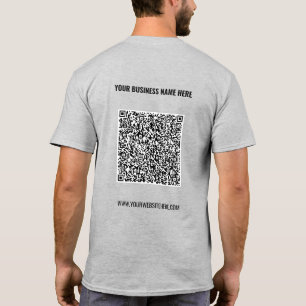 Benutzerdefinierter QR-Code Text Ihr Business T-Sh T-Shirt
