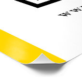 Benutzerdefinierter QR-Code-Text Moderne Geschäfts Poster (Ecke)