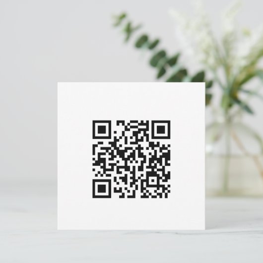 Benutzerdefinierter QR-Code Text moderne Quadratei (Stehend Vorderseite)