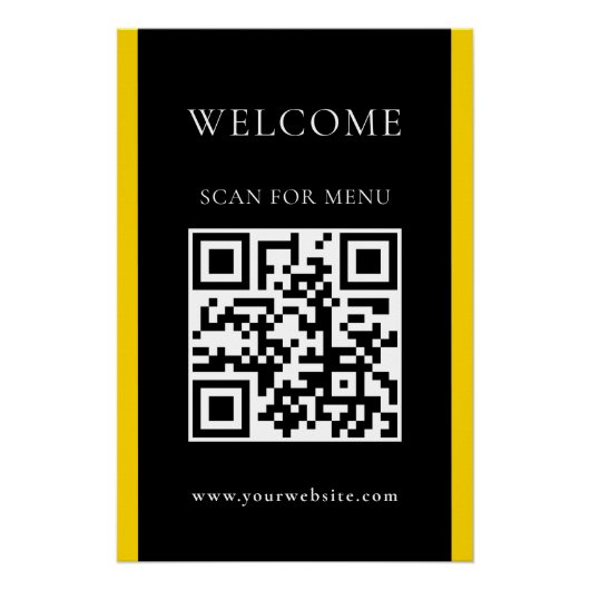 Benutzerdefinierter QR-Code Text Modernes Business Poster (Vorderseite)