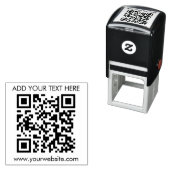 Benutzerdefinierter QR-Code Text Modernes Geschäft Permastempel (Beispiel)