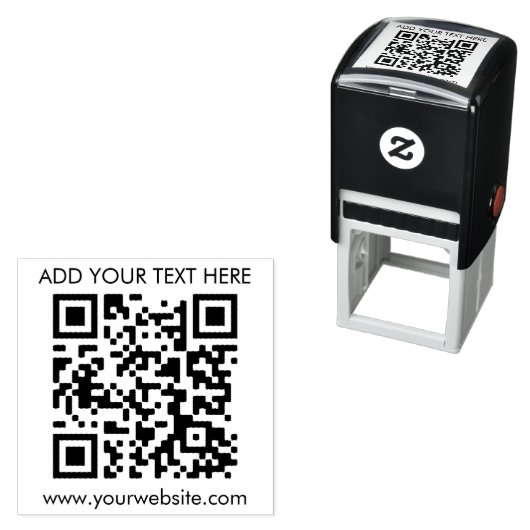 Benutzerdefinierter QR-Code Text Modernes Geschäft Permastempel (Beispiel)