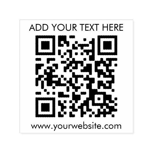 Benutzerdefinierter QR-Code Text Modernes Geschäft Permastempel (Design)