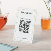 Benutzerdefinierter QR-Code Text Modernes Geschäft Sockelschild (In SItu)