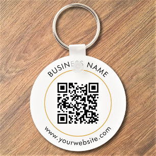 Benutzerdefinierter QR-Code Text Modernes Schwarz- Schlüsselanhänger