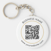 Benutzerdefinierter QR-Code Text Modernes Schwarz- Schlüsselanhänger (Vorne)
