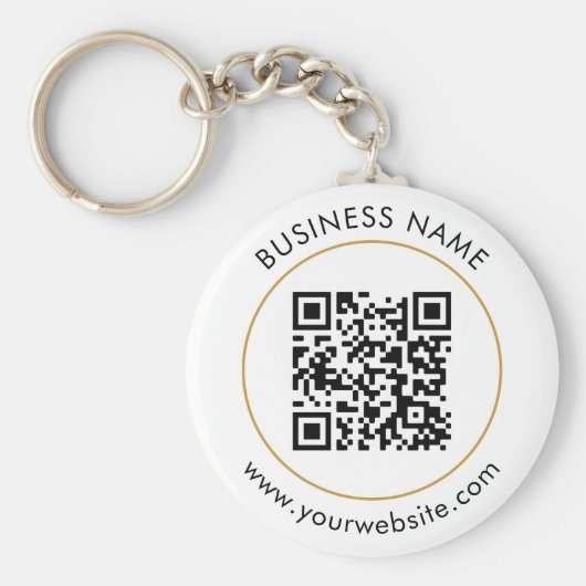 Benutzerdefinierter QR-Code Text Modernes Schwarz- Schlüsselanhänger (Vorne)