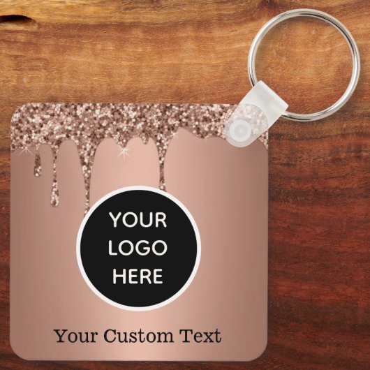 Benutzerdefinierter QR-Code Text Rosa Unternehmen Schlüsselanhänger (Rückseite)