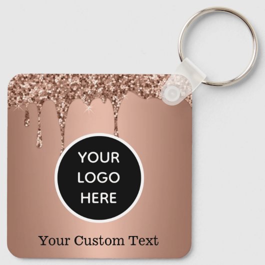 Benutzerdefinierter QR-Code Text Rosa Unternehmen Schlüsselanhänger (Rückseite)