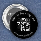 Benutzerdefinierter QR-Code / Text schwarz Button