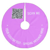 Benutzerdefinierter QR-Code Text und Farbe Weihnac Polyester Weihnachtsbaumdecke (Vorderseite)