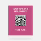 Benutzerdefinierter QR-Code-Text und Farben Akryll Acrylschild (Vorderseite)