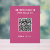 Benutzerdefinierter QR-Code-Text und Farben Akryll Acrylschild (Neutral)