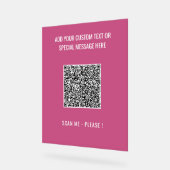 Benutzerdefinierter QR-Code-Text und Farben Akryll Acrylschild (Winkel)