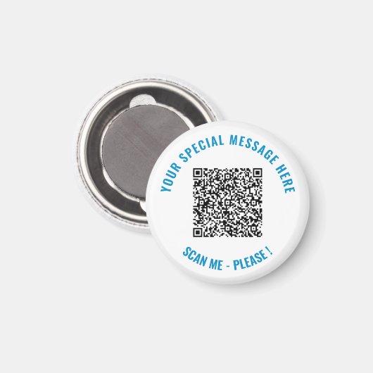 Benutzerdefinierter QR-Code Text und Farben für Ih Magnet (Vorderseite/Rückseite)