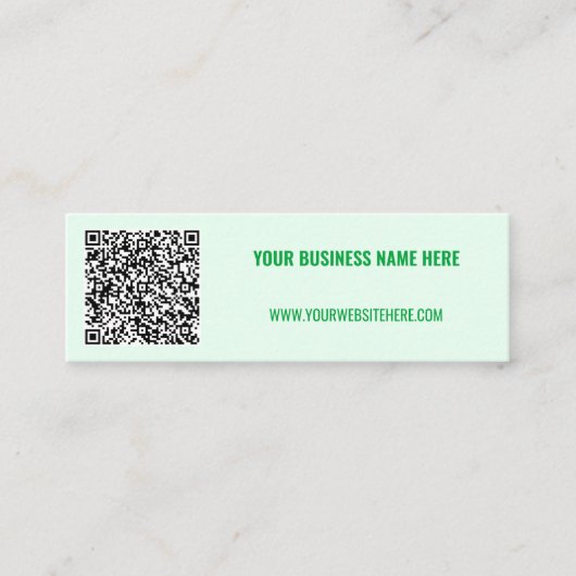 Benutzerdefinierter QR-Code Text und Farben Ihrer Mini Visitenkarte (Vorderseite)