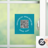 Benutzerdefinierter QR-Code-Text und Farbenklammer Fensteraufkleber (Zuhause)