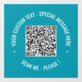 Benutzerdefinierter QR-Code-Text und Farbenklammer Fensteraufkleber (Blatt)