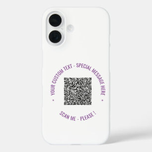 Benutzerdefinierter QR-Code-Text und Personalisier iPhone 16 Hülle