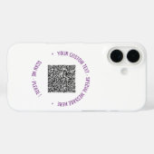 Benutzerdefinierter QR-Code-Text und Personalisier Case-Mate iPhone Hülle (Rückseite (Horizontal))