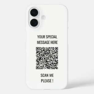 Benutzerdefinierter QR-Code-Text und Personalisier iPhone 16 Hülle