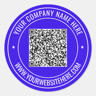 Benutzerdefinierter QR-Code-Textaufkleber Farben a Runder Aufkleber