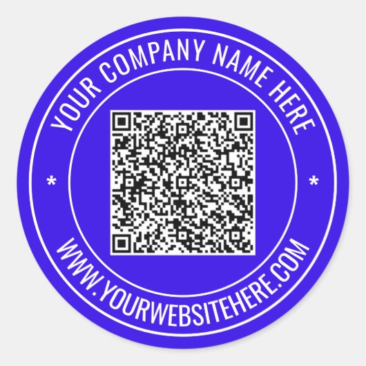 Benutzerdefinierter QR-Code-Textaufkleber Farben a Runder Aufkleber (Vorderseite)