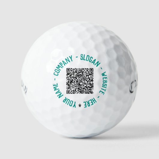 Benutzerdefinierter QR-Code Textfarben Werbebälle  Golfball (Vorderseite)