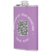 Benutzerdefinierter QR-Code-Textkolben Wählen Sie Flachmann (Links)