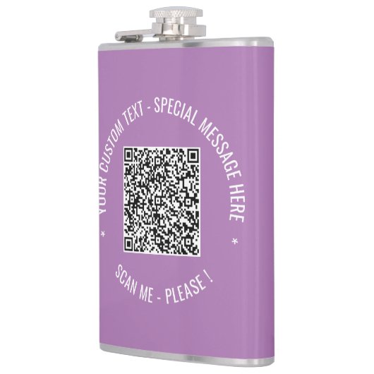 Benutzerdefinierter QR-Code-Textkolben Wählen Sie Flachmann (Links)