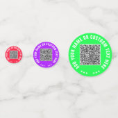 Benutzerdefinierter QR-Code Textkonfetti Farben au Konfetti (Vorderseiten)