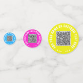 Benutzerdefinierter QR-Code Textkonfetti Farben au Konfetti (Rückseiten)