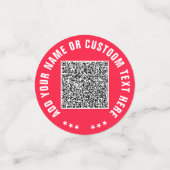 Benutzerdefinierter QR-Code Textkonfetti Farben au Konfetti (Klein Vorderseite)