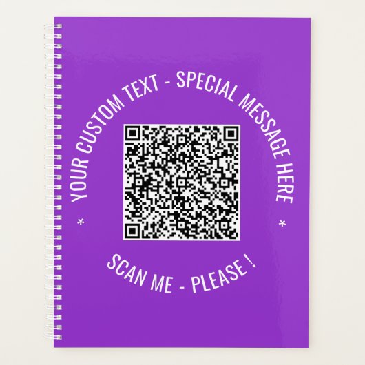 Benutzerdefinierter QR-Code-Textplaner Farbe auswä Planer (Vorderseite)