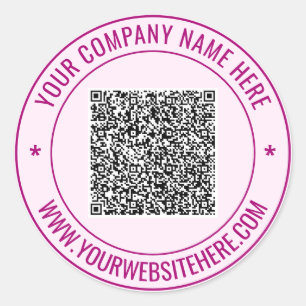 Benutzerdefinierter QR-Code Textrundaufkleber Farb Runder Aufkleber