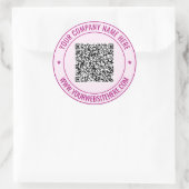 Benutzerdefinierter QR-Code Textrundaufkleber Farb Runder Aufkleber (Tasche)