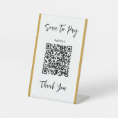 Benutzerdefinierter QR-Code-Textscan zum Bezahlen Sockelschild (Vorderseite)