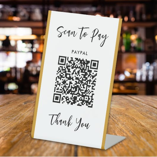 Benutzerdefinierter QR-Code-Textscan zum Bezahlen Sockelschild